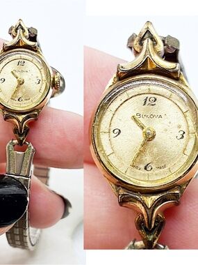 Vintage Watch Bulova N1 Women's 10K Rolled Gold Plated Manual Wind WORKS Antique
